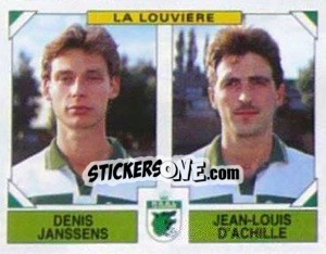 Cromo Denis Janssens / Jean-Louis D'Achille - Football Belgium 1994-1995 n. 444 - Panini