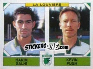 Sticker Hakim Salhi / Kevin Pugh - Football Belgium 1994-1995 n. 445 - Panini