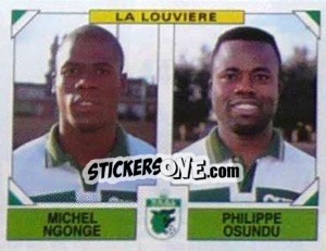 Sticker Michel Ngonge / Philippe Osundu - Football Belgium 1994-1995 - Panini