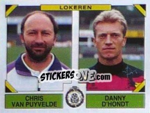 Cromo Chris Van Puyvelde / Danny D'Hondt - Football Belgium 1994-1995 - Panini