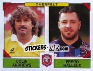 Sticker Colin Andrews / Fredo Halleux - Football Belgium 1994-1995 n. 454 - Panini