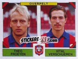 Sticker Theo Froeyen / Vital Verschueren - Football Belgium 1994-1995 n. 455 - Panini