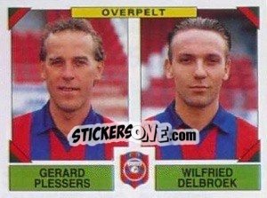 Cromo Gerard Plessers / Wilfried Delbroek - Football Belgium 1994-1995 - Panini