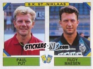 Sticker Paul Put / Rudy Maesen - Football Belgium 1994-1995 - Panini