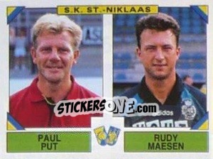Sticker Paul Put / Rudy Maesen - Football Belgium 1994-1995 n. 460 - Panini