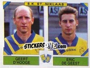 Figurina Geert D'Hooge / Eric De Geest - Football Belgium 1994-1995 - Panini