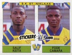 Sticker Salif Keita / Fode Camara - Football Belgium 1994-1995 - Panini