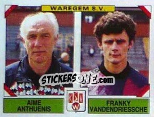 Cromo Aime Anthuenis / Franky Vandendriessche - Football Belgium 1994-1995 n. 472 - Panini
