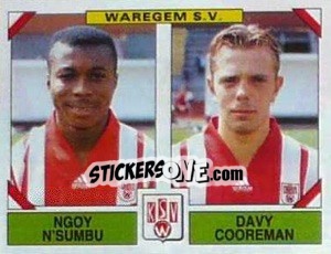 Sticker Ngoy N'Sumbu / Davy Cooreman - Football Belgium 1994-1995 n. 476 - Panini