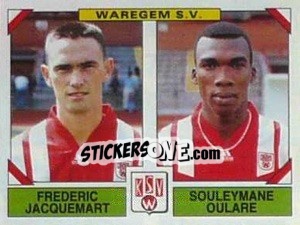 Sticker Frederic Jacquemart / Souleymane Oulare - Football Belgium 1994-1995 n. 477 - Panini