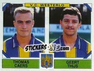 Sticker Thomas Caers / Geert Thijs - Football Belgium 1994-1995 - Panini