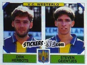 Cromo Dirk Herbots / Steven Geentjes - Football Belgium 1994-1995 - Panini