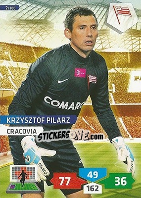 Figurina Krzysztof Pilarz - T-Mobile Ekstraklasa 2013-2014. Adrenalyn XL n. 2 - Panini