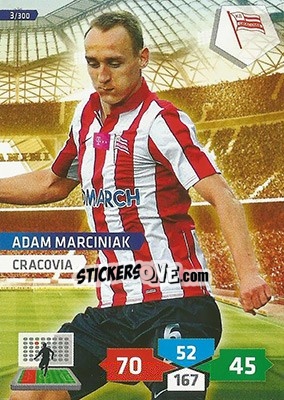 Sticker Adam Marciniak - T-Mobile Ekstraklasa 2013-2014. Adrenalyn XL n. 3 - Panini