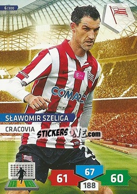 Sticker Sławomir Szeliga - T-Mobile Ekstraklasa 2013-2014. Adrenalyn XL n. 6 - Panini