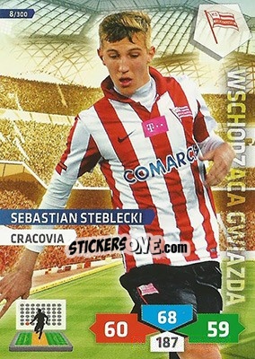 Sticker Sebastian Steblecki - T-Mobile Ekstraklasa 2013-2014. Adrenalyn XL n. 8 - Panini