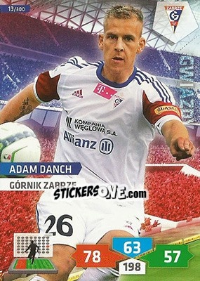 Sticker Adam Danch - T-Mobile Ekstraklasa 2013-2014. Adrenalyn XL n. 13 - Panini