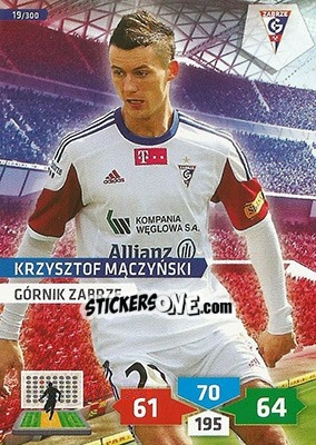 Sticker Krzysztof Mączyński - T-Mobile Ekstraklasa 2013-2014. Adrenalyn XL n. 19 - Panini