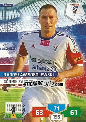 Sticker Radosław Sobolewski - T-Mobile Ekstraklasa 2013-2014. Adrenalyn XL n. 24 - Panini