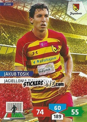 Sticker Jakub Tosik - T-Mobile Ekstraklasa 2013-2014. Adrenalyn XL n. 31 - Panini