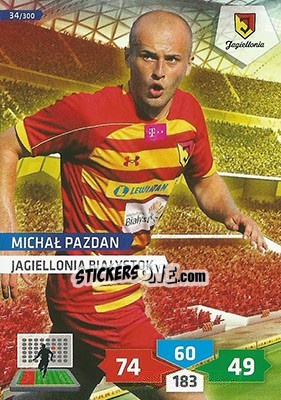 Sticker Michał Pazdan - T-Mobile Ekstraklasa 2013-2014. Adrenalyn XL - Panini