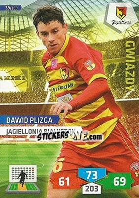 Sticker Dawid Plizga - T-Mobile Ekstraklasa 2013-2014. Adrenalyn XL n. 39 - Panini