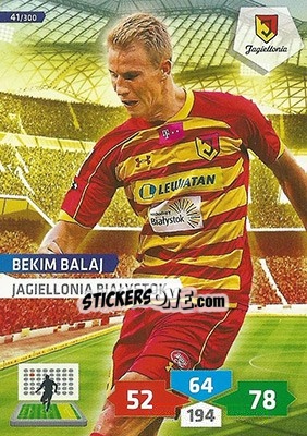 Sticker Bekim Balaj - T-Mobile Ekstraklasa 2013-2014. Adrenalyn XL n. 41 - Panini
