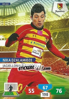 Sticker Nika Dzalamidze - T-Mobile Ekstraklasa 2013-2014. Adrenalyn XL n. 42 - Panini