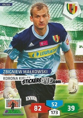 Sticker Zbigniew Małkowski - T-Mobile Ekstraklasa 2013-2014. Adrenalyn XL n. 44 - Panini
