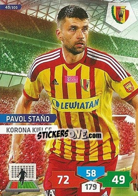 Sticker Pavol Staňo - T-Mobile Ekstraklasa 2013-2014. Adrenalyn XL n. 49 - Panini