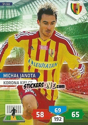Sticker Michał Janota - T-Mobile Ekstraklasa 2013-2014. Adrenalyn XL - Panini