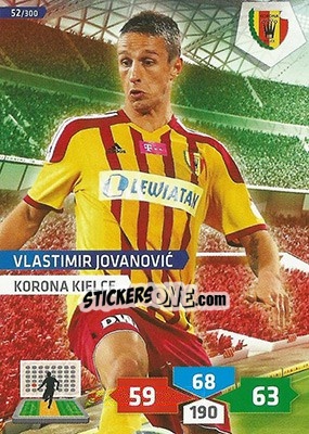 Sticker Vlastimir Jovanovic - T-Mobile Ekstraklasa 2013-2014. Adrenalyn XL - Panini