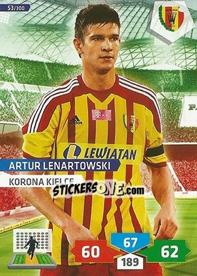 Sticker Artur Lenartowski - T-Mobile Ekstraklasa 2013-2014. Adrenalyn XL n. 53 - Panini