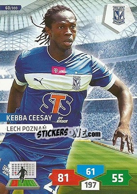 Sticker Kebba Ceesay - T-Mobile Ekstraklasa 2013-2014. Adrenalyn XL n. 60 - Panini