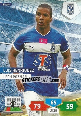 Sticker Luis Henríquez - T-Mobile Ekstraklasa 2013-2014. Adrenalyn XL n. 61 - Panini
