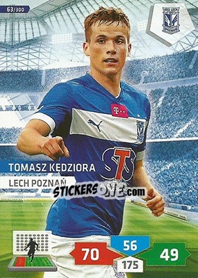Sticker Tomasz Kędziora - T-Mobile Ekstraklasa 2013-2014. Adrenalyn XL n. 63 - Panini