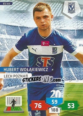 Sticker Hubert Wołąkiewicz - T-Mobile Ekstraklasa 2013-2014. Adrenalyn XL n. 65 - Panini