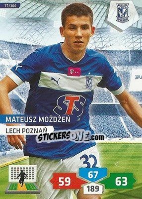 Sticker Mateusz Możdżeń - T-Mobile Ekstraklasa 2013-2014. Adrenalyn XL n. 71 - Panini