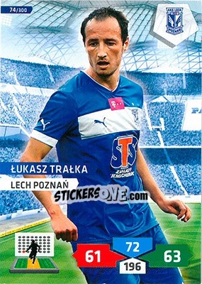 Sticker Lukasz Trałka - T-Mobile Ekstraklasa 2013-2014. Adrenalyn XL n. 74 - Panini