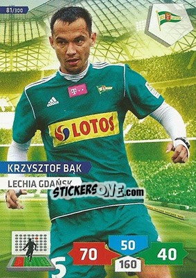Sticker Krzysztof Bąk - T-Mobile Ekstraklasa 2013-2014. Adrenalyn XL n. 81 - Panini