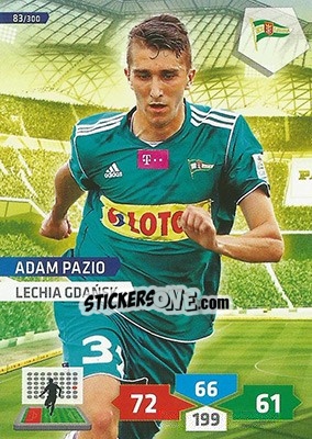 Sticker Adam Pazio - T-Mobile Ekstraklasa 2013-2014. Adrenalyn XL - Panini