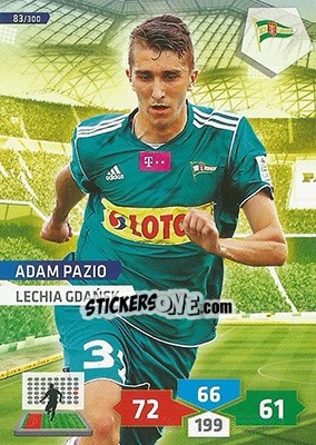 Sticker Adam Pazio - T-Mobile Ekstraklasa 2013-2014. Adrenalyn XL n. 83 - Panini