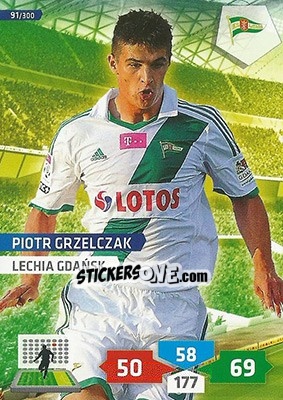 Sticker Piotr Grzelczak - T-Mobile Ekstraklasa 2013-2014. Adrenalyn XL n. 91 - Panini