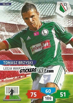 Sticker Tomasz Brzyski - T-Mobile Ekstraklasa 2013-2014. Adrenalyn XL n. 98 - Panini