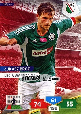Sticker Lukasz Broź - T-Mobile Ekstraklasa 2013-2014. Adrenalyn XL - Panini