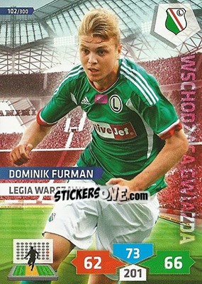 Sticker Dominik Furman - T-Mobile Ekstraklasa 2013-2014. Adrenalyn XL n. 102 - Panini