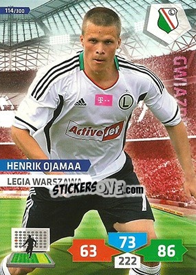 Sticker Henrik Ojamaa - T-Mobile Ekstraklasa 2013-2014. Adrenalyn XL n. 114 - Panini