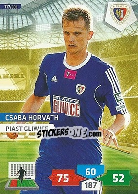 Sticker Csaba Horváth - T-Mobile Ekstraklasa 2013-2014. Adrenalyn XL n. 117 - Panini