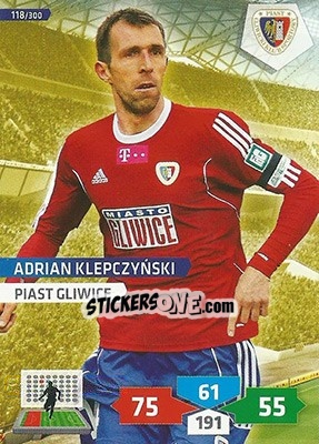 Sticker Adrian Klepczyński - T-Mobile Ekstraklasa 2013-2014. Adrenalyn XL n. 118 - Panini