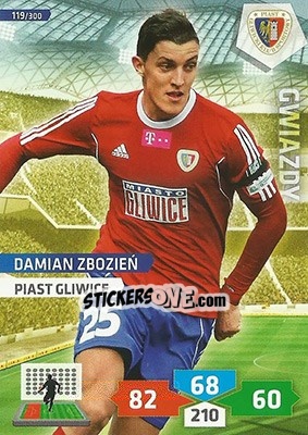 Sticker Damian Zbozień - T-Mobile Ekstraklasa 2013-2014. Adrenalyn XL n. 119 - Panini